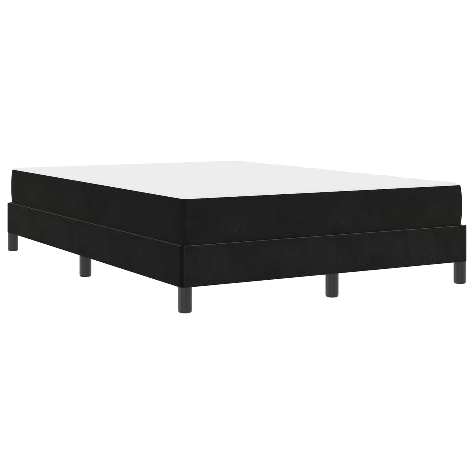 Boxspringbett mit Matratze Schwarz 140 x 200 cm Stoff