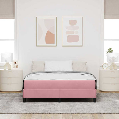 Boxspringbett mit Matratze Rosa 140 x 200 cm Stoff