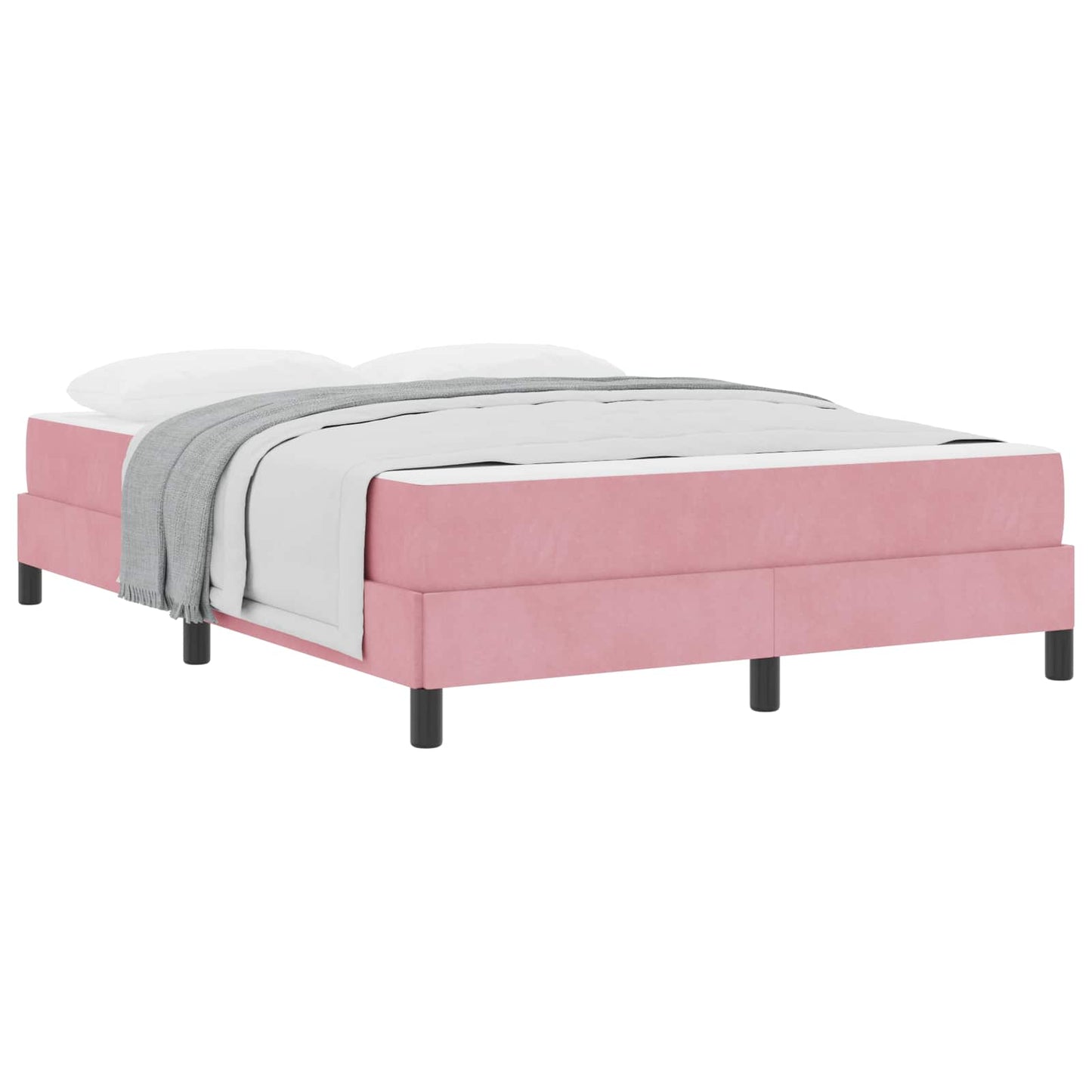 Boxspringbett mit Matratze Rosa 140 x 200 cm Stoff