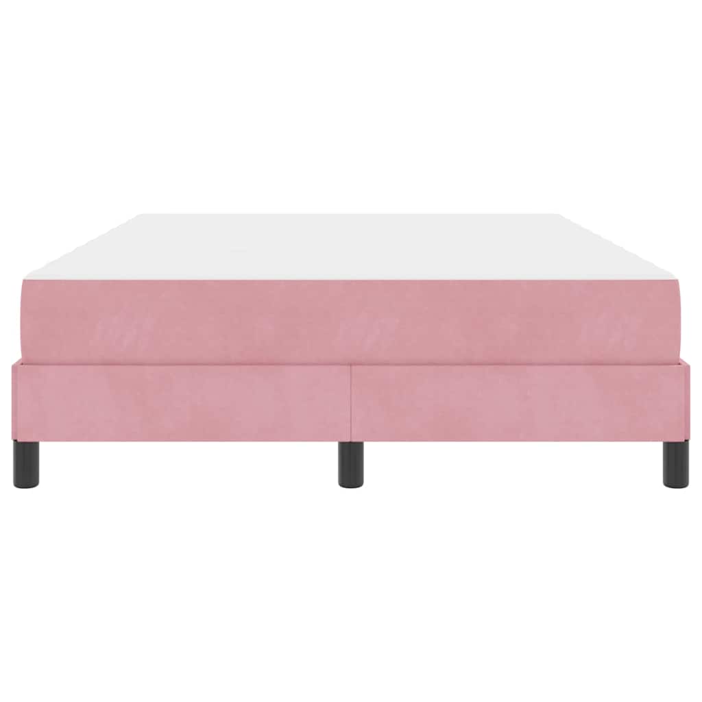 Boxspringbett mit Matratze Rosa 140 x 200 cm Stoff