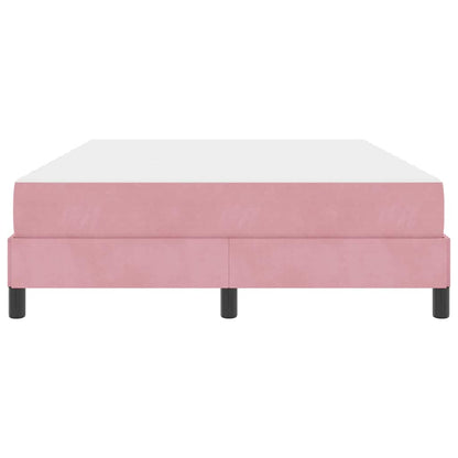 Boxspringbett mit Matratze Rosa 140 x 200 cm Stoff