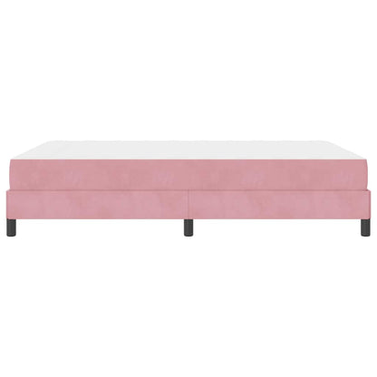 Boxspringbett mit Matratze Rosa 140 x 200 cm Stoff