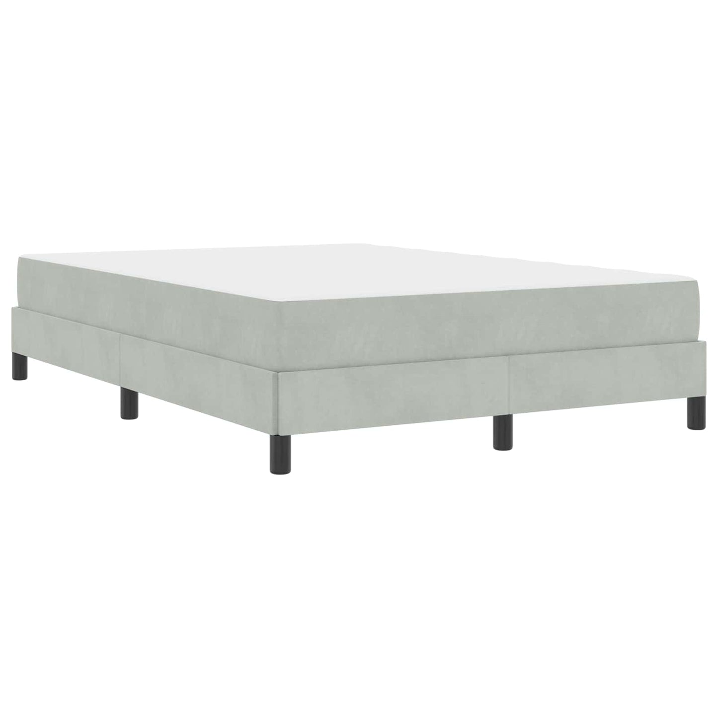 Boxspringbett mit Matratze Hellgrau 160 x 200 cm Stoff