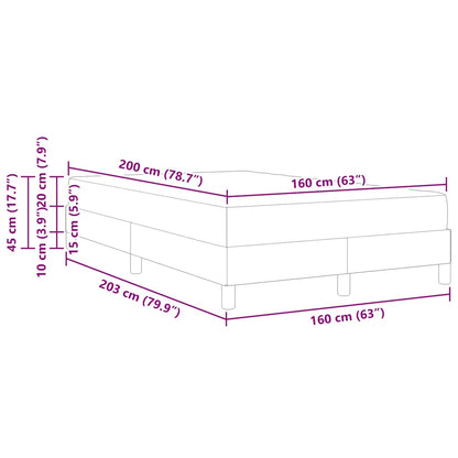 Boxspringbett mit Matratze Hellgrau 160 x 200 cm Stoff