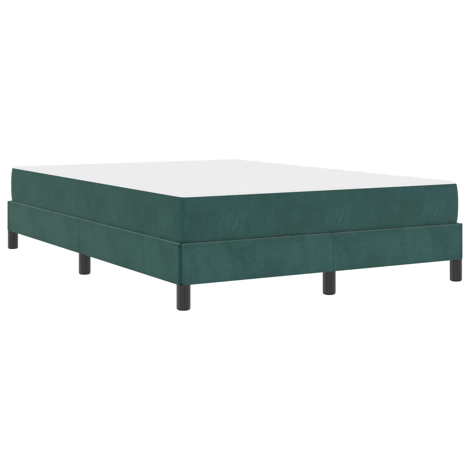 Boxspringbett mit Matratze Dunkelgrün 160 x 200 cm Stoff