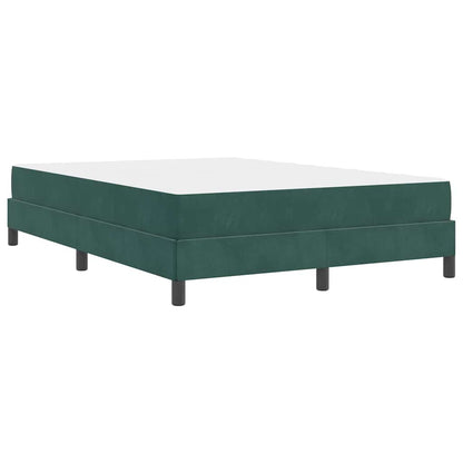 Boxspringbett mit Matratze Dunkelgrün 160 x 200 cm Stoff