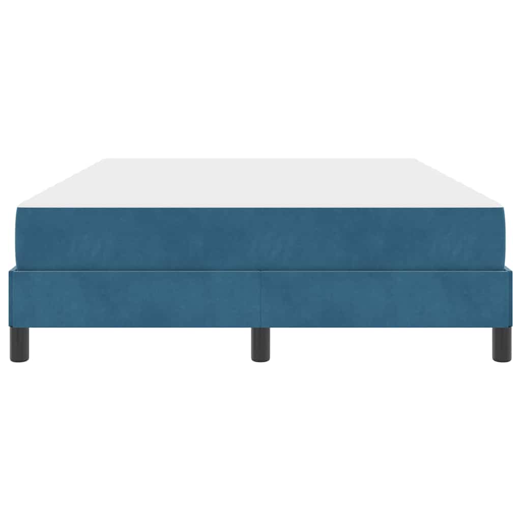 Boxspringbett mit Matratze Dunkelblau 160 x 200 cm Stoff