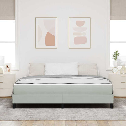 Boxspringbett mit Matratze Hellgrau 180 x 200 cm Stoff
