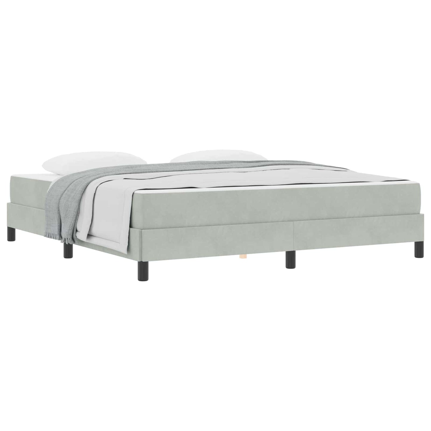 Boxspringbett mit Matratze Hellgrau 180 x 200 cm Stoff