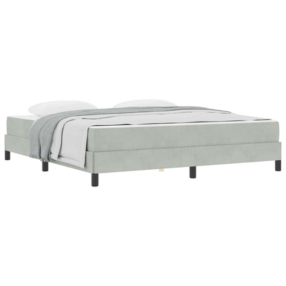Boxspringbett mit Matratze Hellgrau 180 x 200 cm Stoff