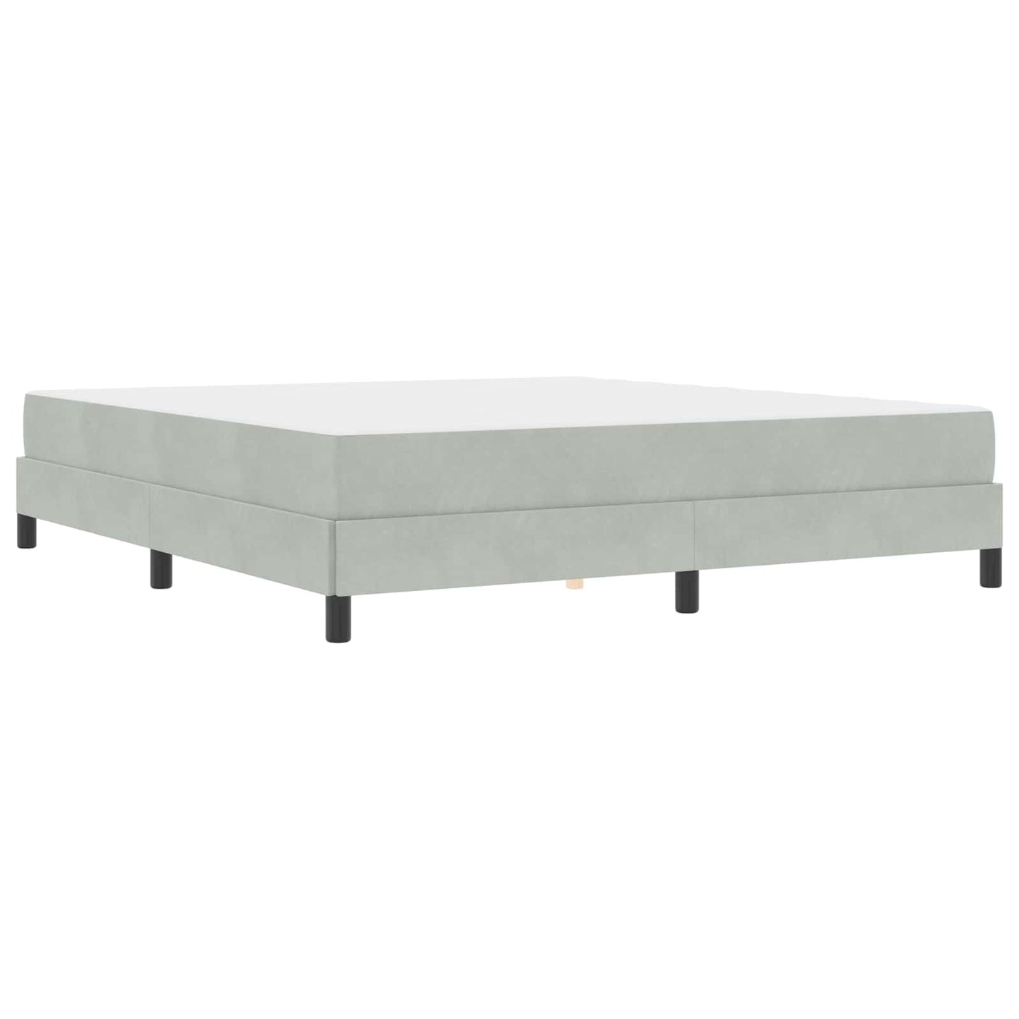 Boxspringbett mit Matratze Hellgrau 180 x 200 cm Stoff