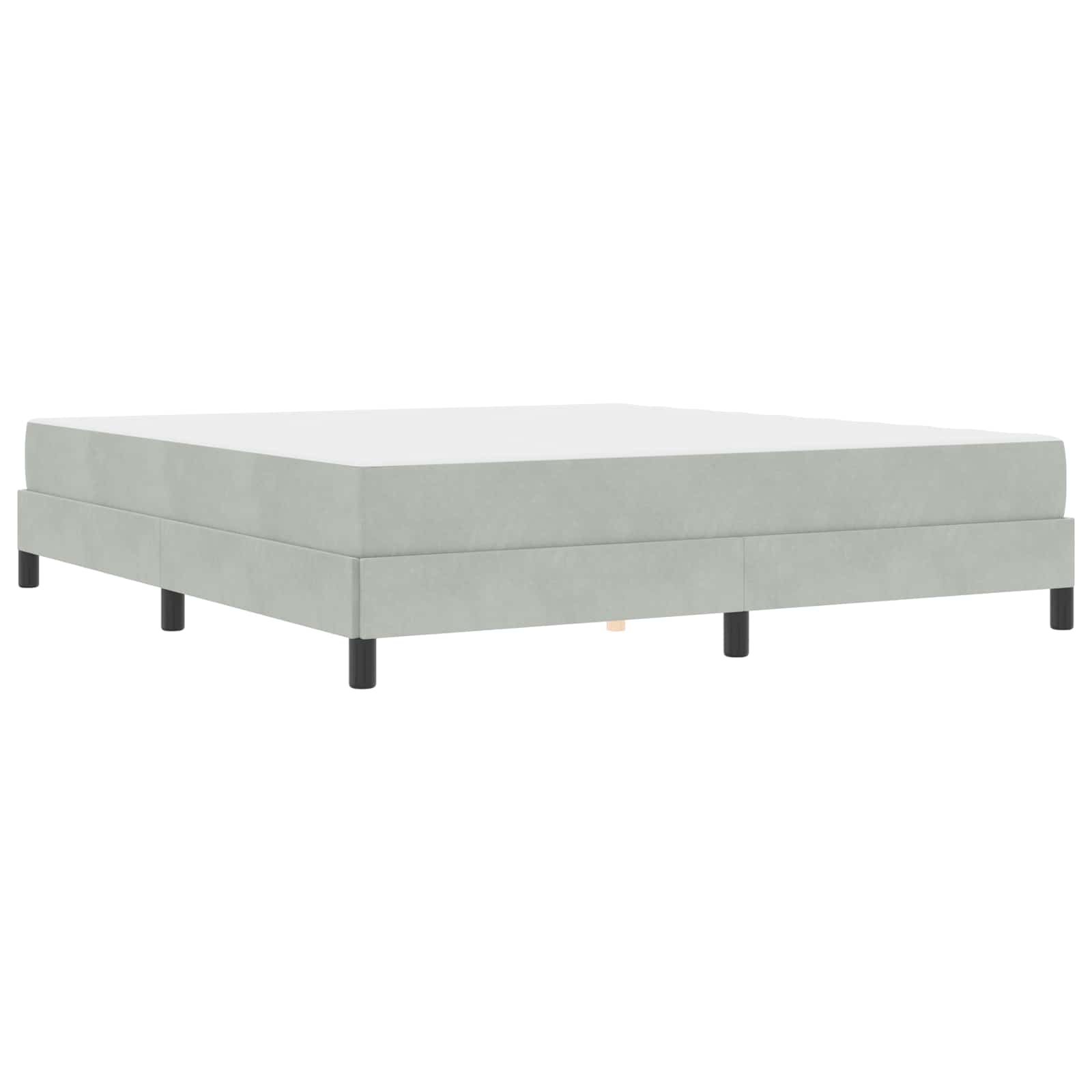 Boxspringbett mit Matratze Hellgrau 180 x 200 cm Stoff