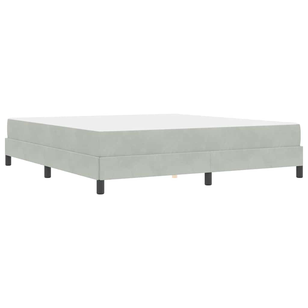 Boxspringbett mit Matratze Hellgrau 180 x 200 cm Stoff