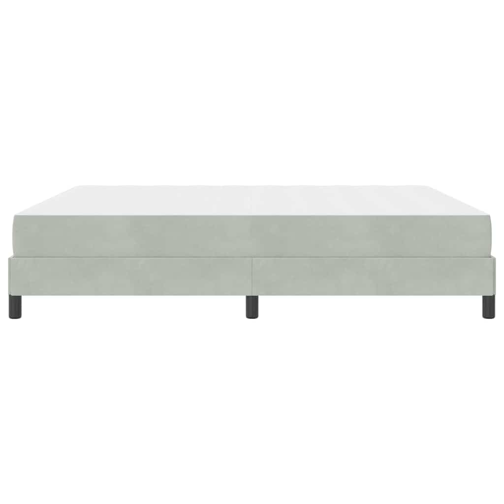 Boxspringbett mit Matratze Hellgrau 180 x 200 cm Stoff