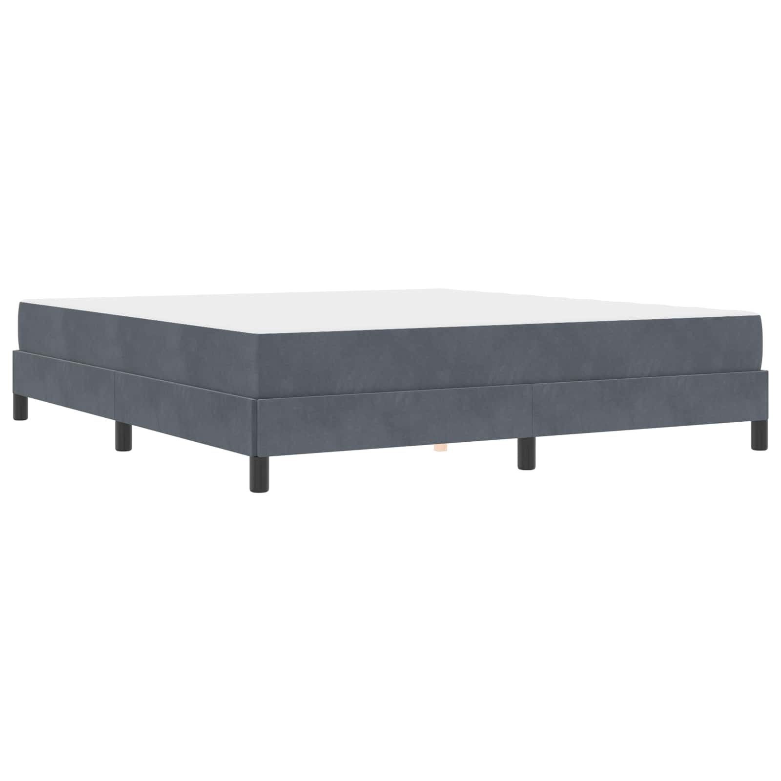 Boxspringbett mit Matratze Dunkelgrau 180 x 200 cm Stoff