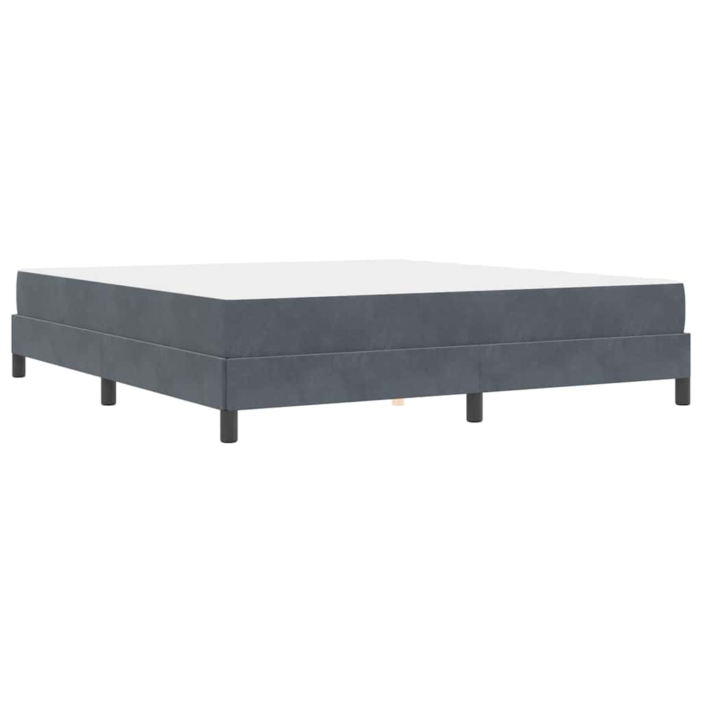 Boxspringbett mit Matratze Dunkelgrau 180 x 200 cm Stoff