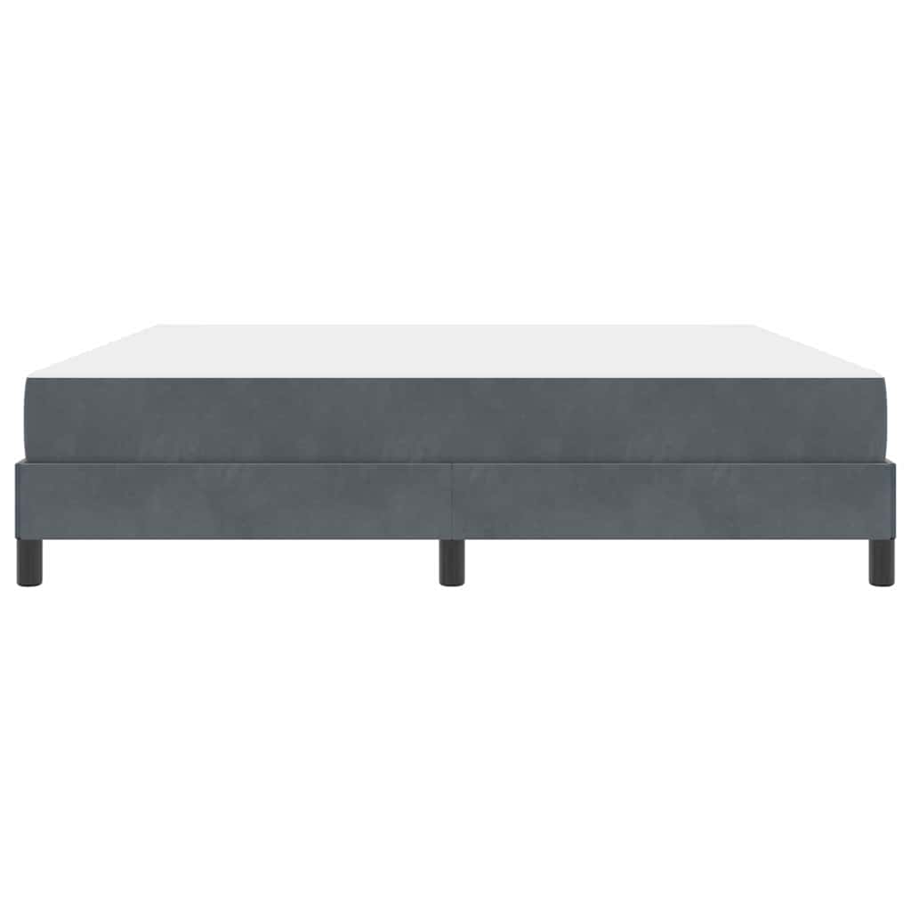 Boxspringbett mit Matratze Dunkelgrau 180 x 200 cm Stoff