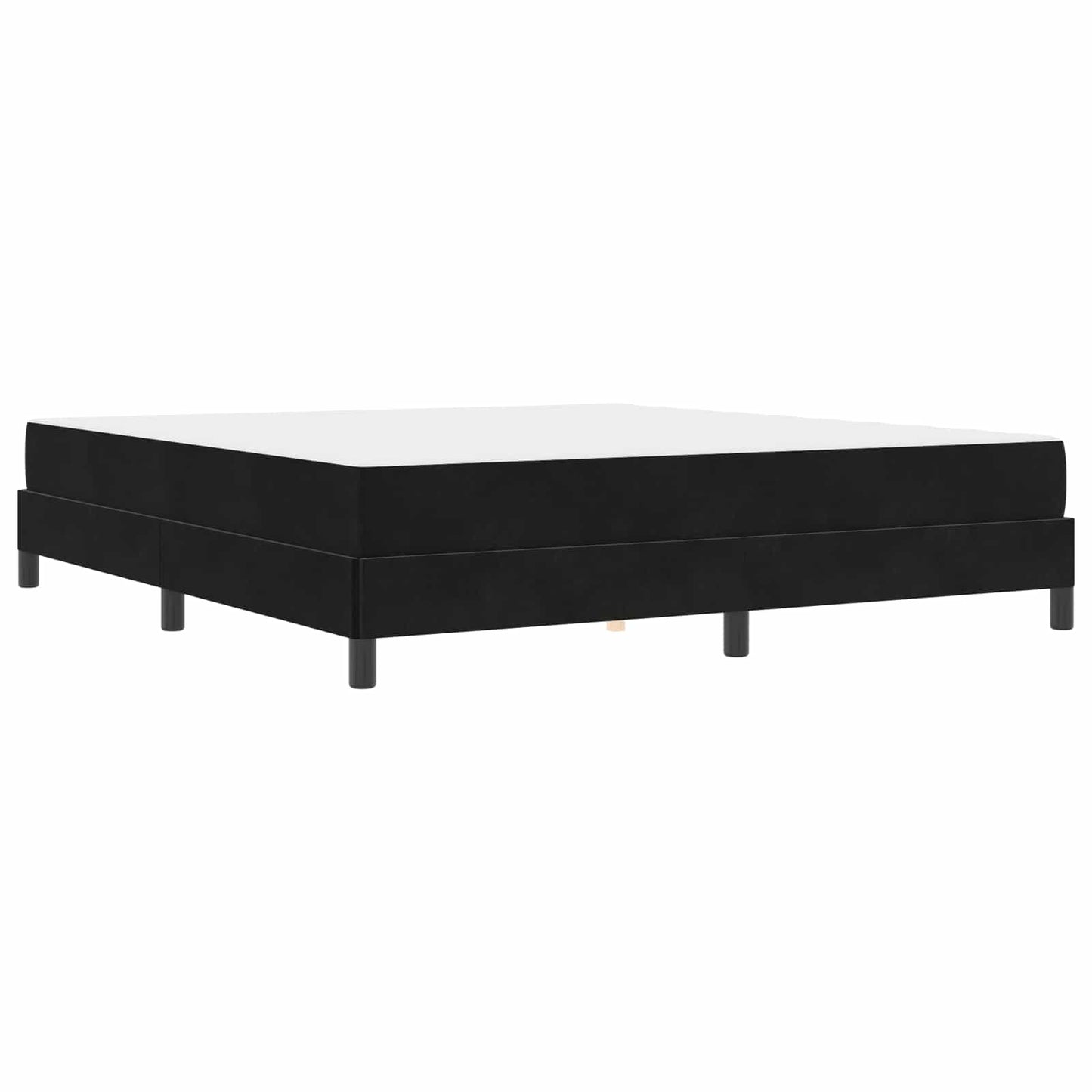 Boxspringbett mit Matratze Schwarz 180 x 200 cm Stoff