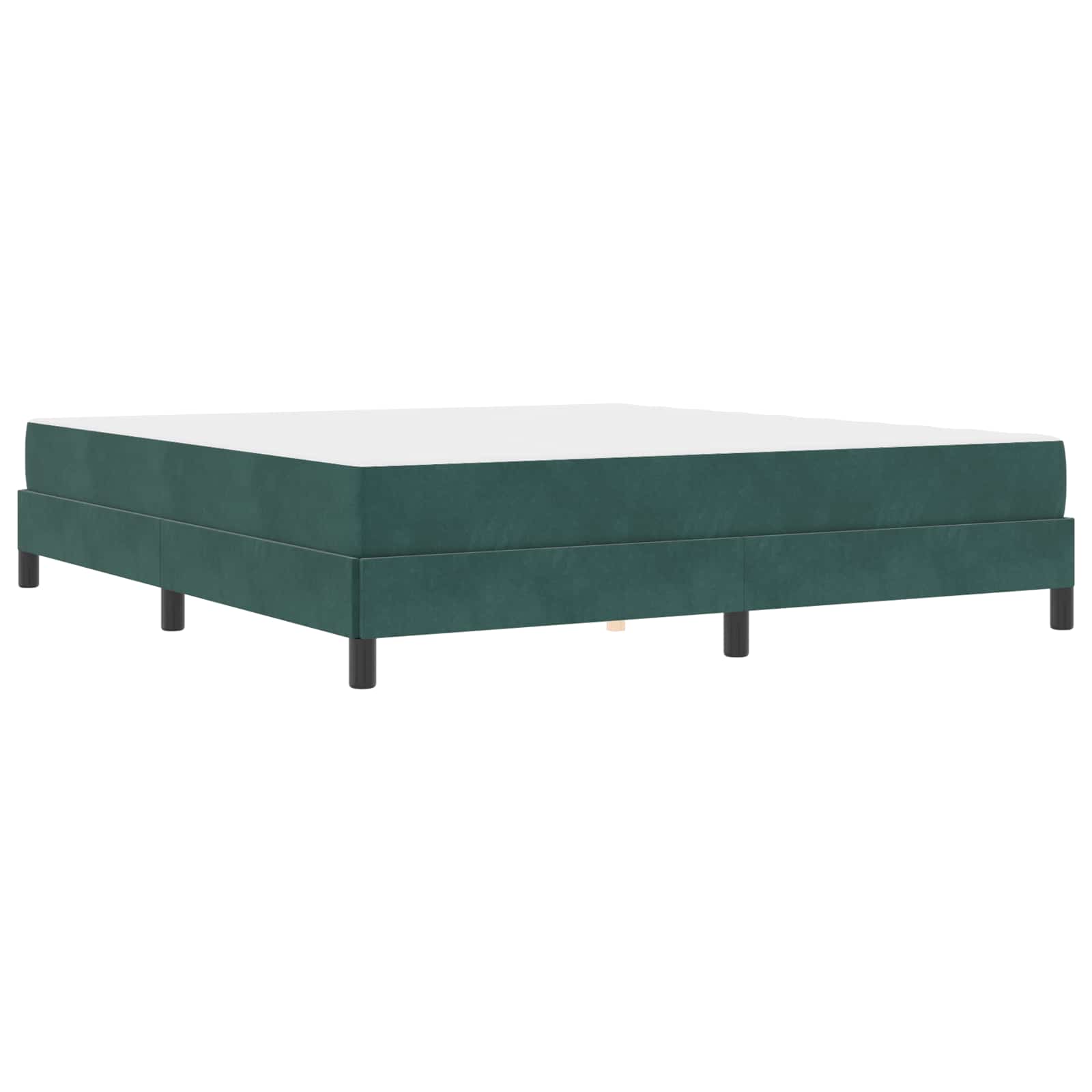 Boxspringbett mit Matratze Dunkelgrün 180 x 200 cm Stoff