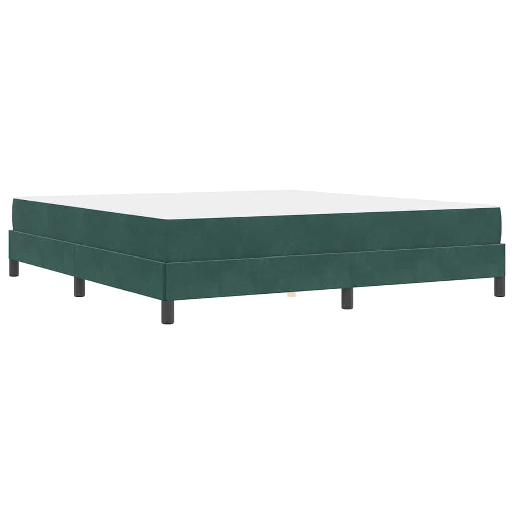 Boxspringbett mit Matratze Dunkelgrün 180 x 200 cm Stoff