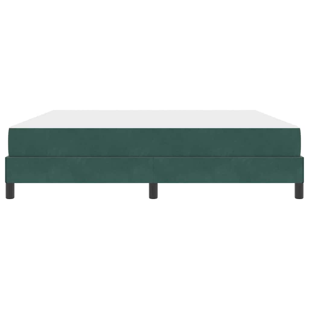 Boxspringbett mit Matratze Dunkelgrün 180 x 200 cm Stoff
