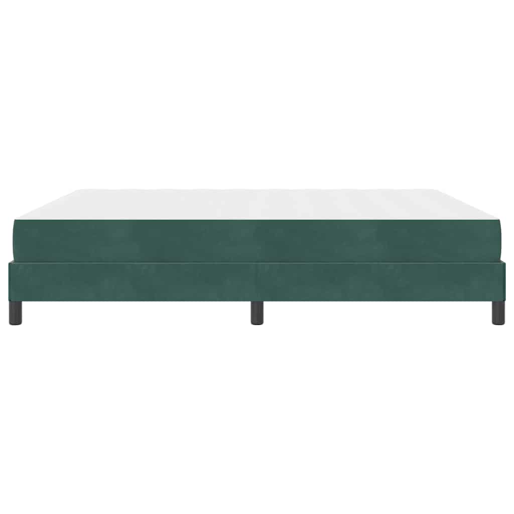 Boxspringbett mit Matratze Dunkelgrün 180 x 200 cm Stoff