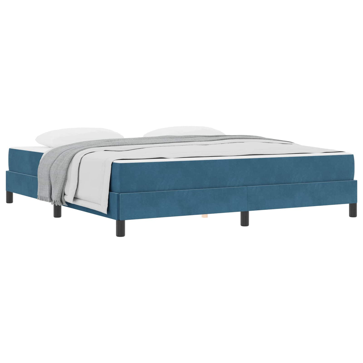 Boxspringbett mit Matratze Dunkelblau 180 x 200 cm Stoff