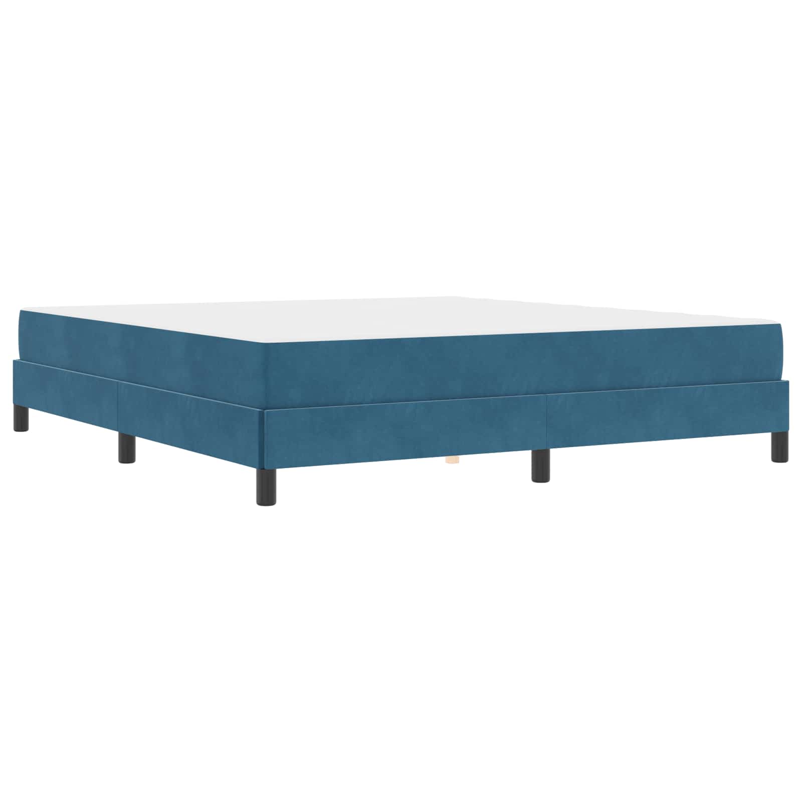 Boxspringbett mit Matratze Dunkelblau 180 x 200 cm Stoff