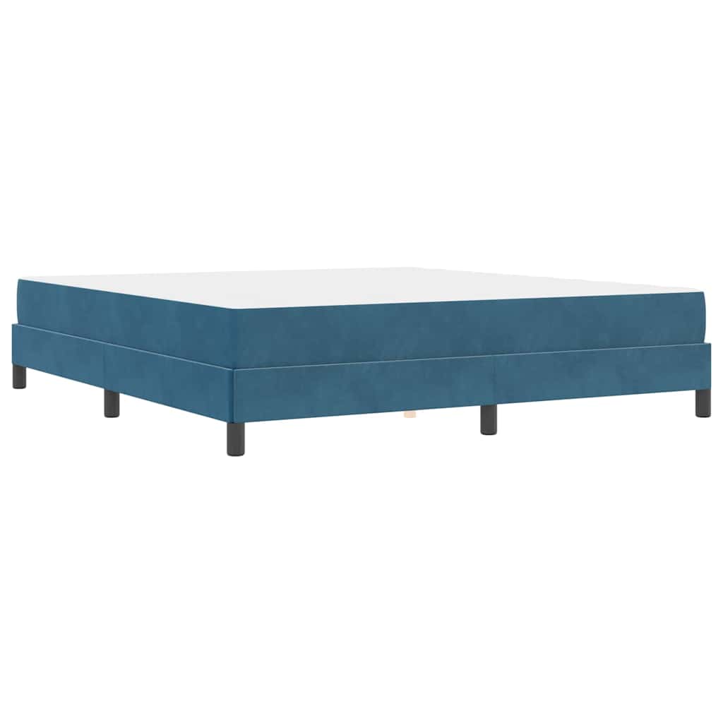 Boxspringbett mit Matratze Dunkelblau 180 x 200 cm Stoff
