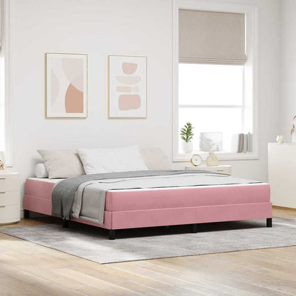 Boxspringbett mit Matratze Rosa 180 x 200 cm Stoff