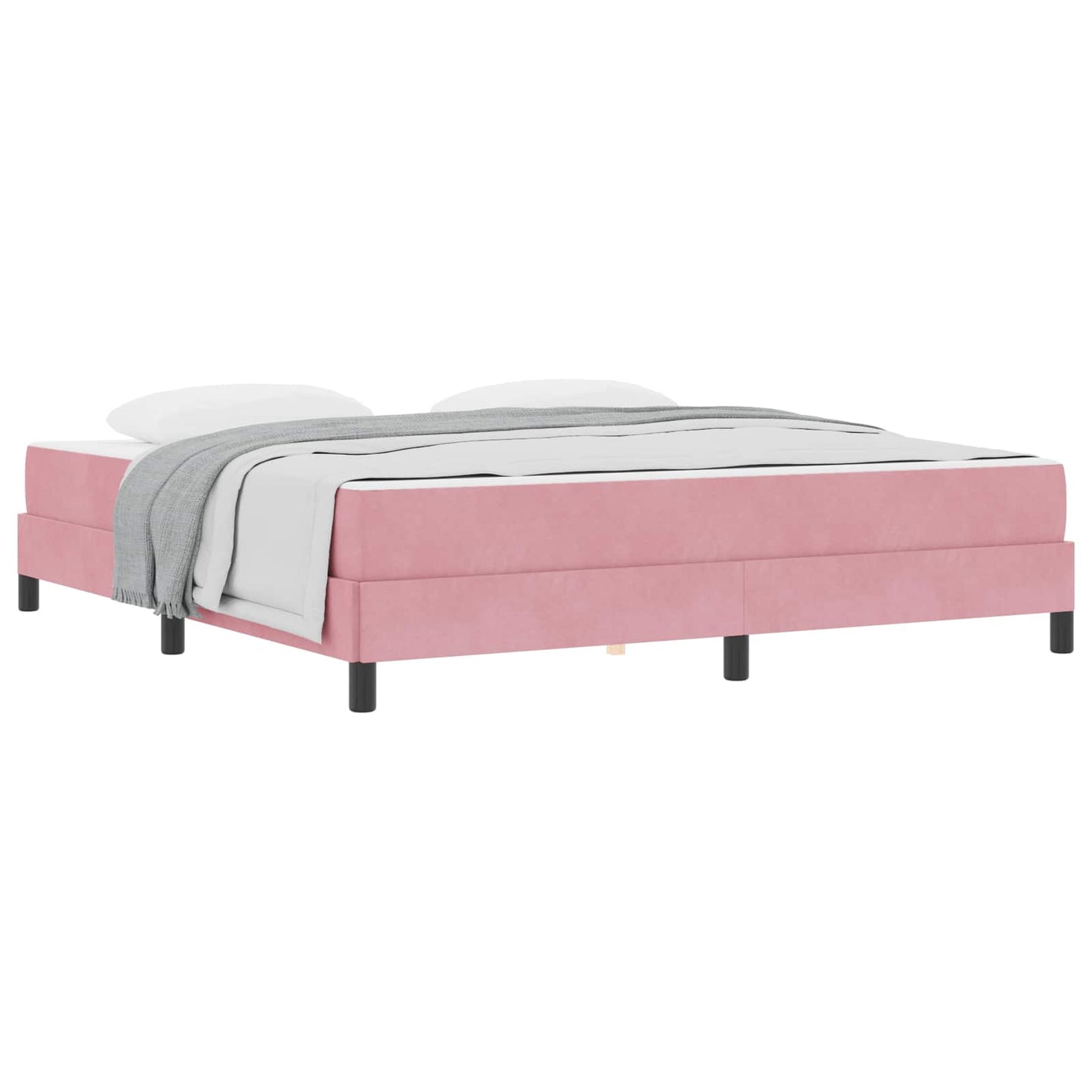 Boxspringbett mit Matratze Rosa 180 x 200 cm Stoff