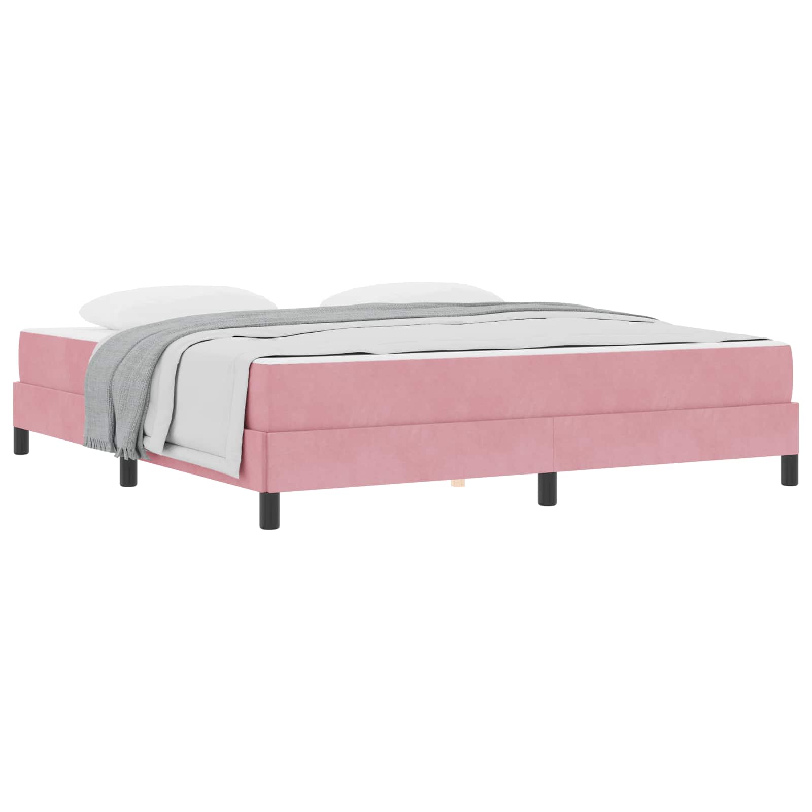 Boxspringbett mit Matratze Rosa 180 x 200 cm Stoff