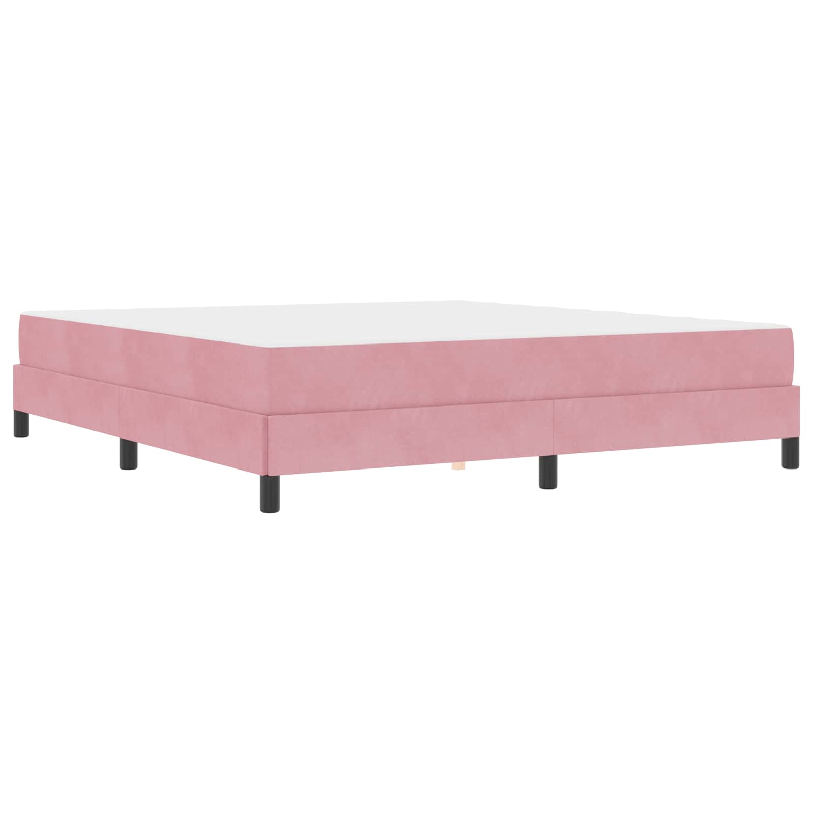 Boxspringbett mit Matratze Rosa 180 x 200 cm Stoff