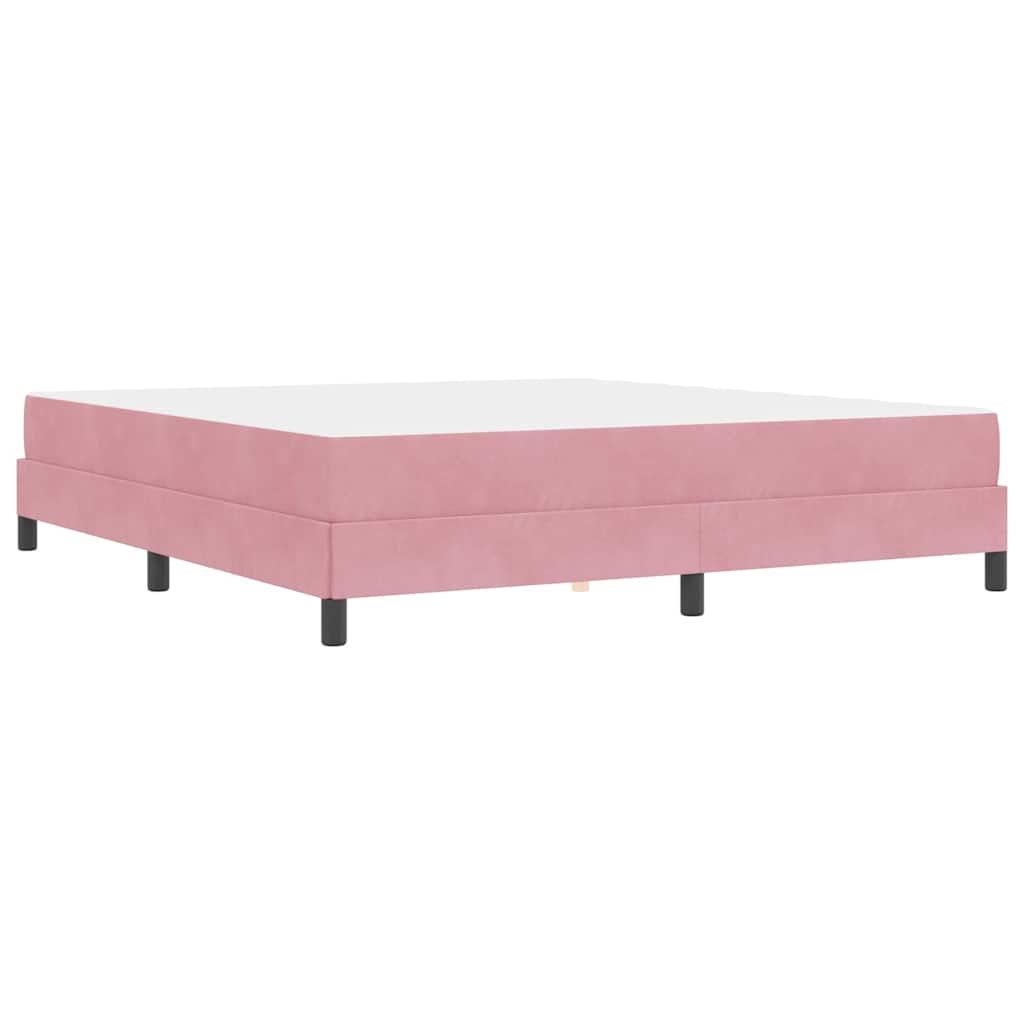 Boxspringbett mit Matratze Rosa 180 x 200 cm Stoff