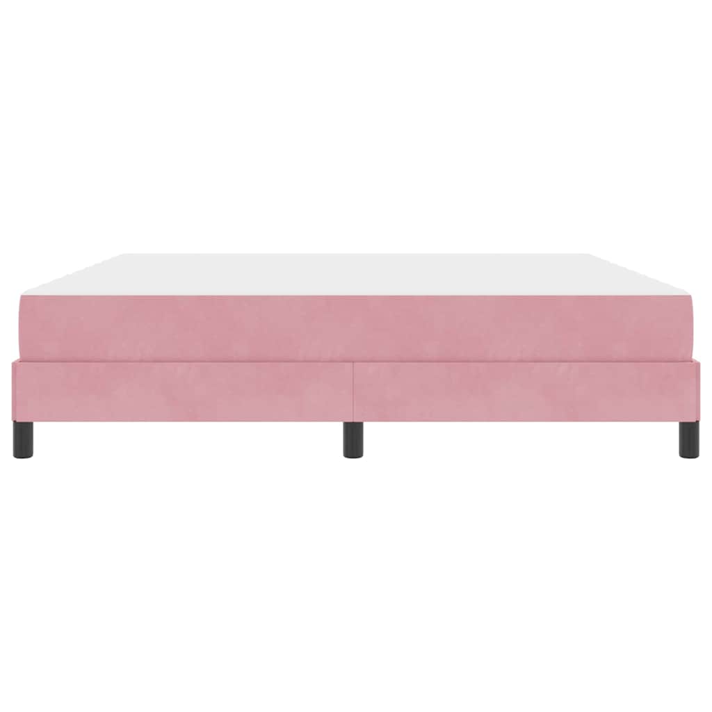Boxspringbett mit Matratze Rosa 180 x 200 cm Stoff
