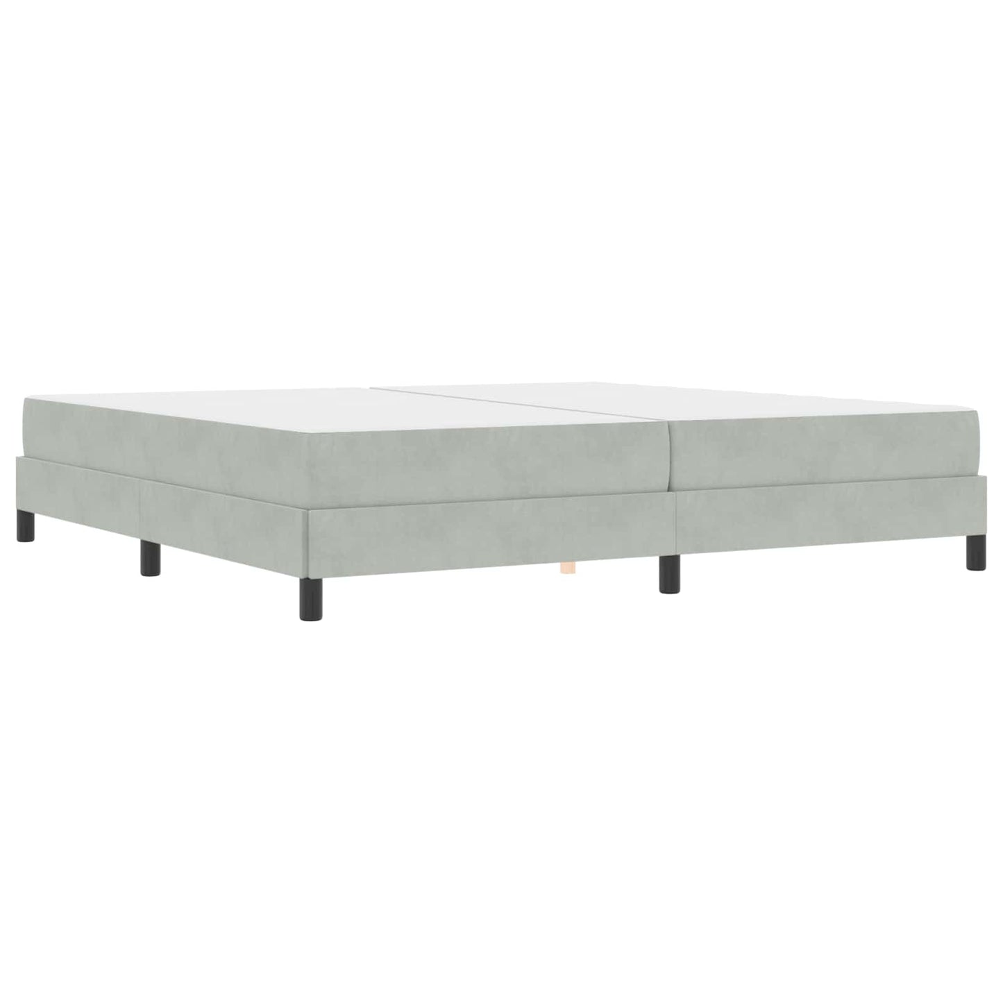 Boxspringbett mit Matratze Hellgrau 200 x 200 cm Stoff