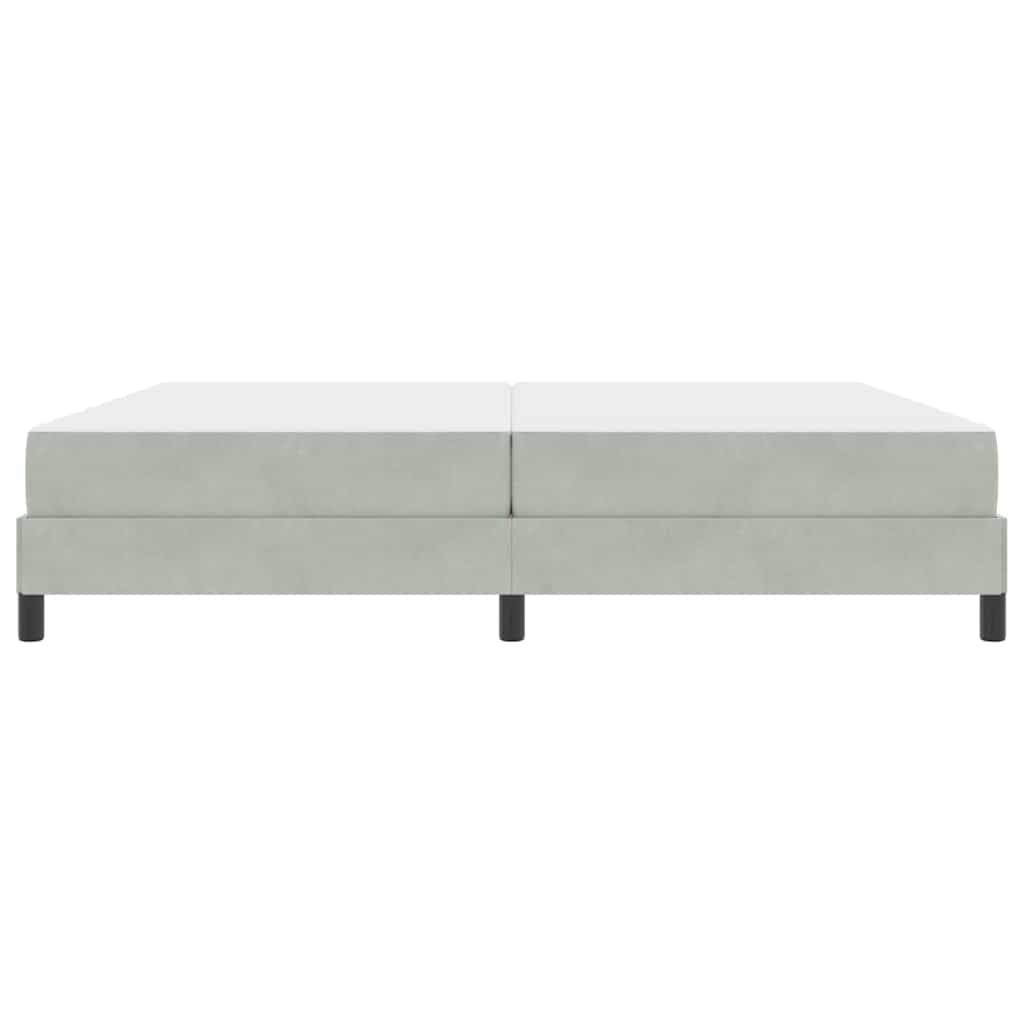 Boxspringbett mit Matratze Hellgrau 200 x 200 cm Stoff