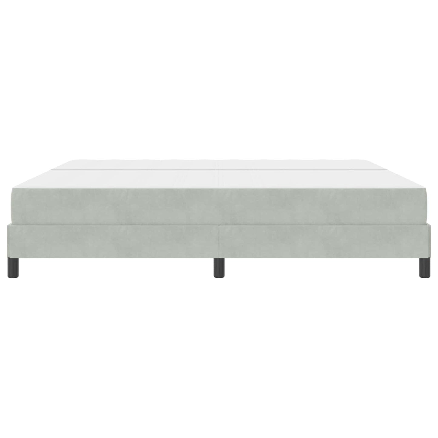 Boxspringbett mit Matratze Hellgrau 200 x 200 cm Stoff