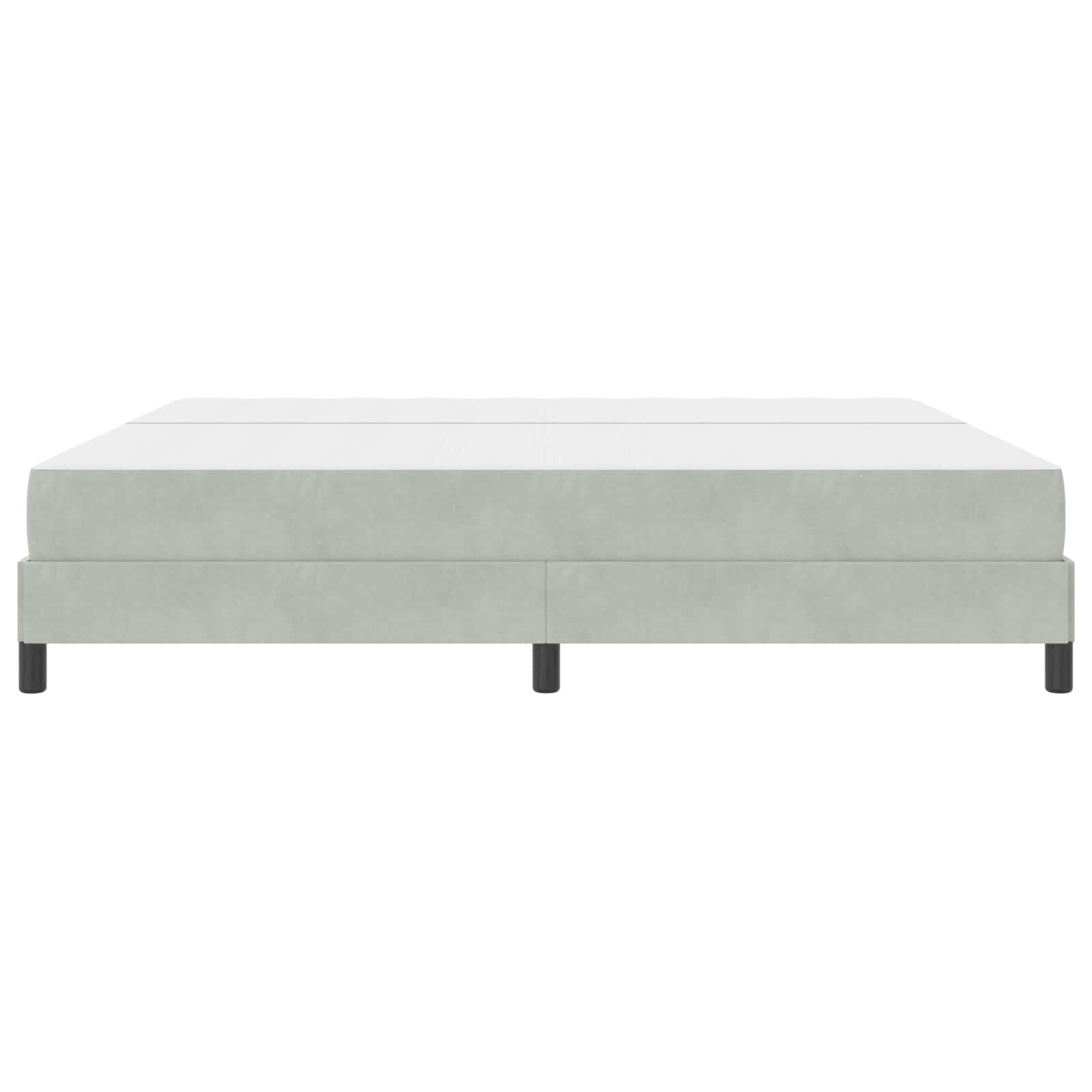 Boxspringbett mit Matratze Hellgrau 200 x 200 cm Stoff