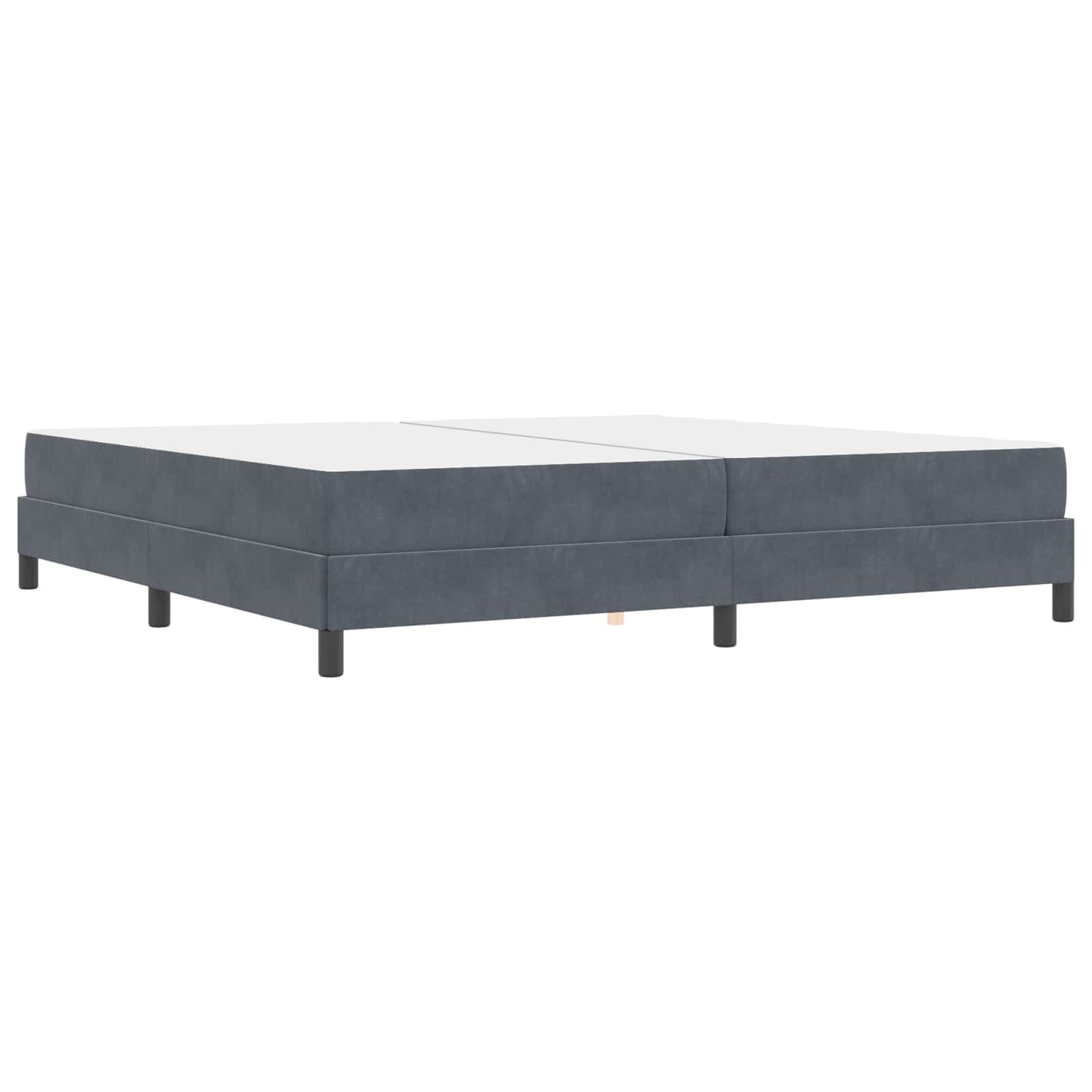 Boxspringbett mit Matratze Dunkelgrau 200 x 200 cm Stoff