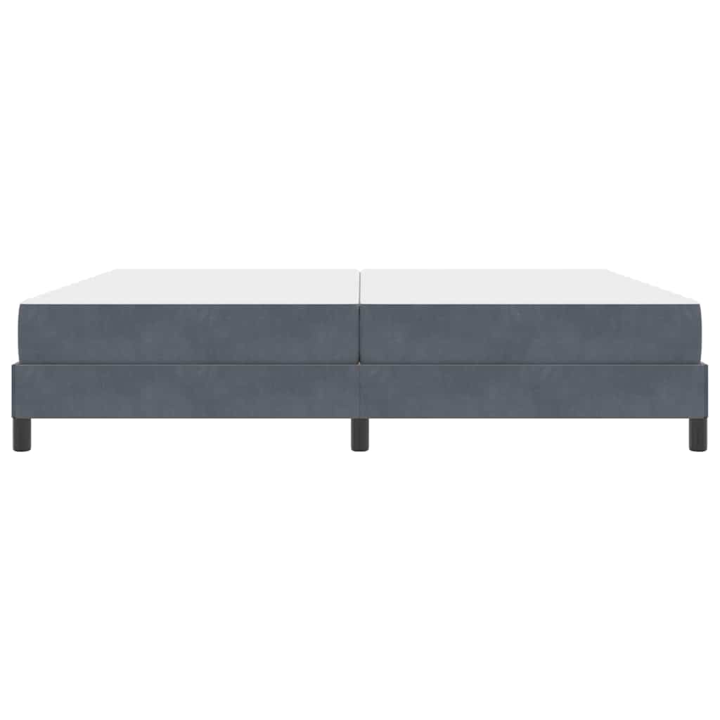 Boxspringbett mit Matratze Dunkelgrau 200 x 200 cm Stoff