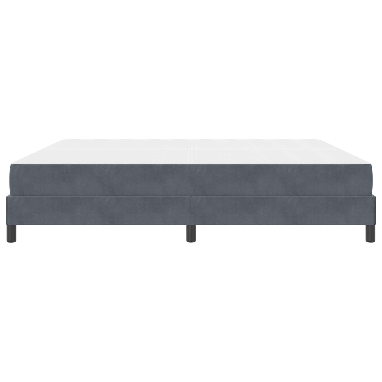 Boxspringbett mit Matratze Dunkelgrau 200 x 200 cm Stoff