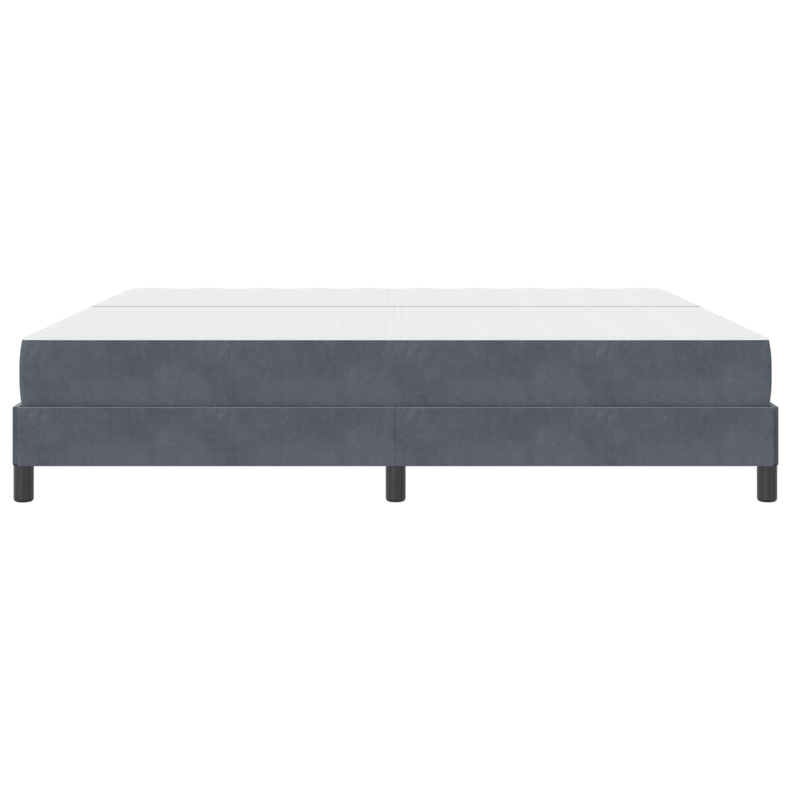 Boxspringbett mit Matratze Dunkelgrau 200 x 200 cm Stoff