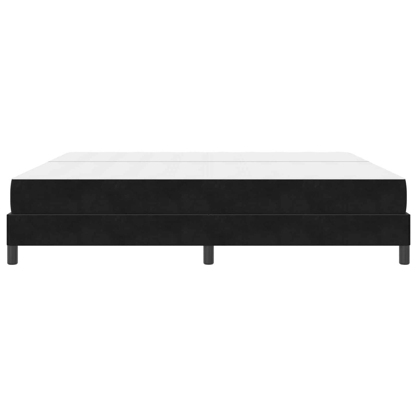 Boxspringbett mit Matratze Schwarz 200 x 200 cm Stoff