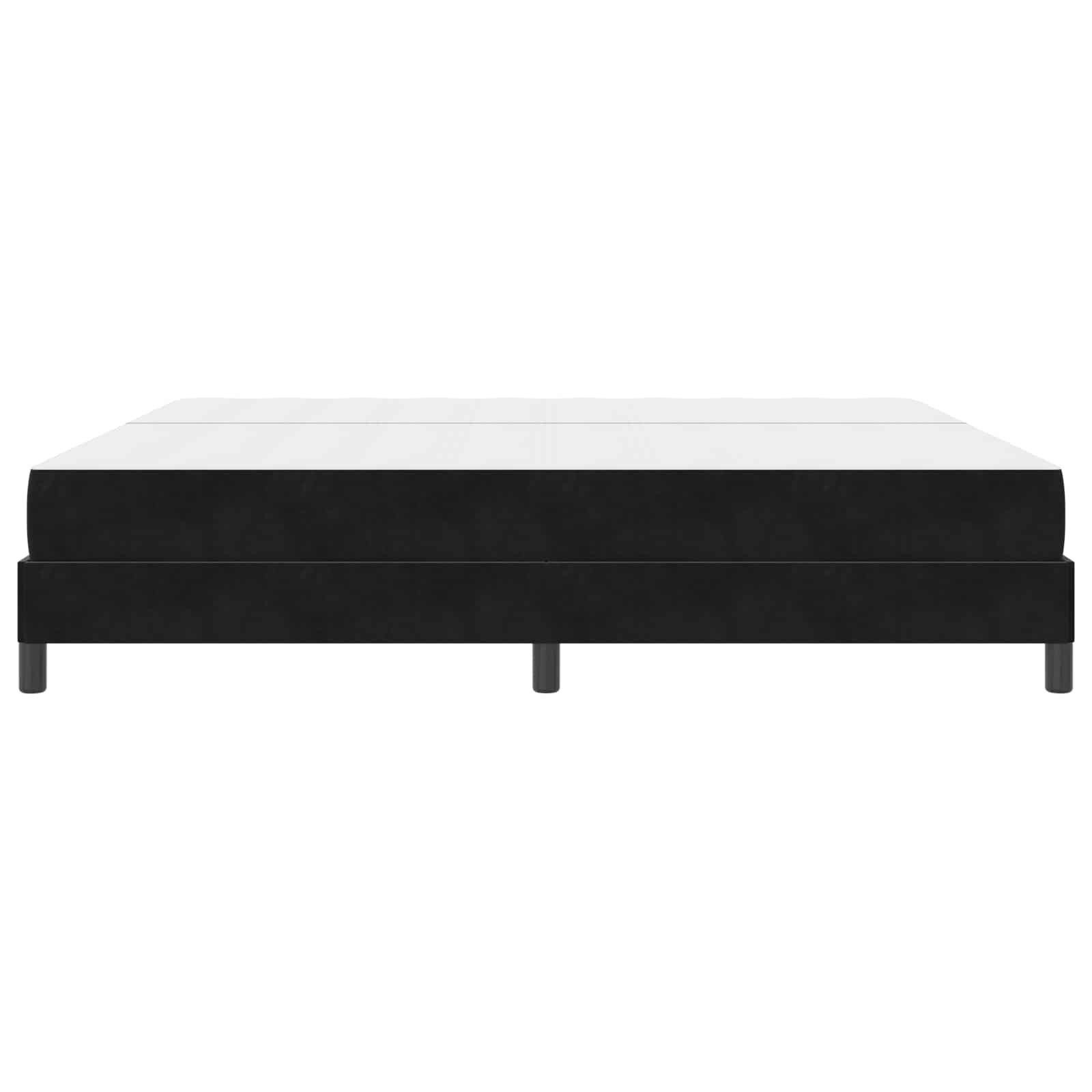 Boxspringbett mit Matratze Schwarz 200 x 200 cm Stoff