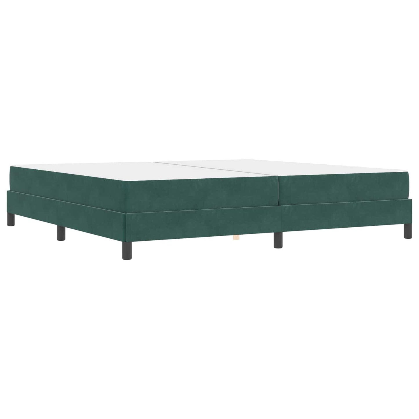 Boxspringbett mit Matratze Dunkelgrün 200 x 200 cm Stoff