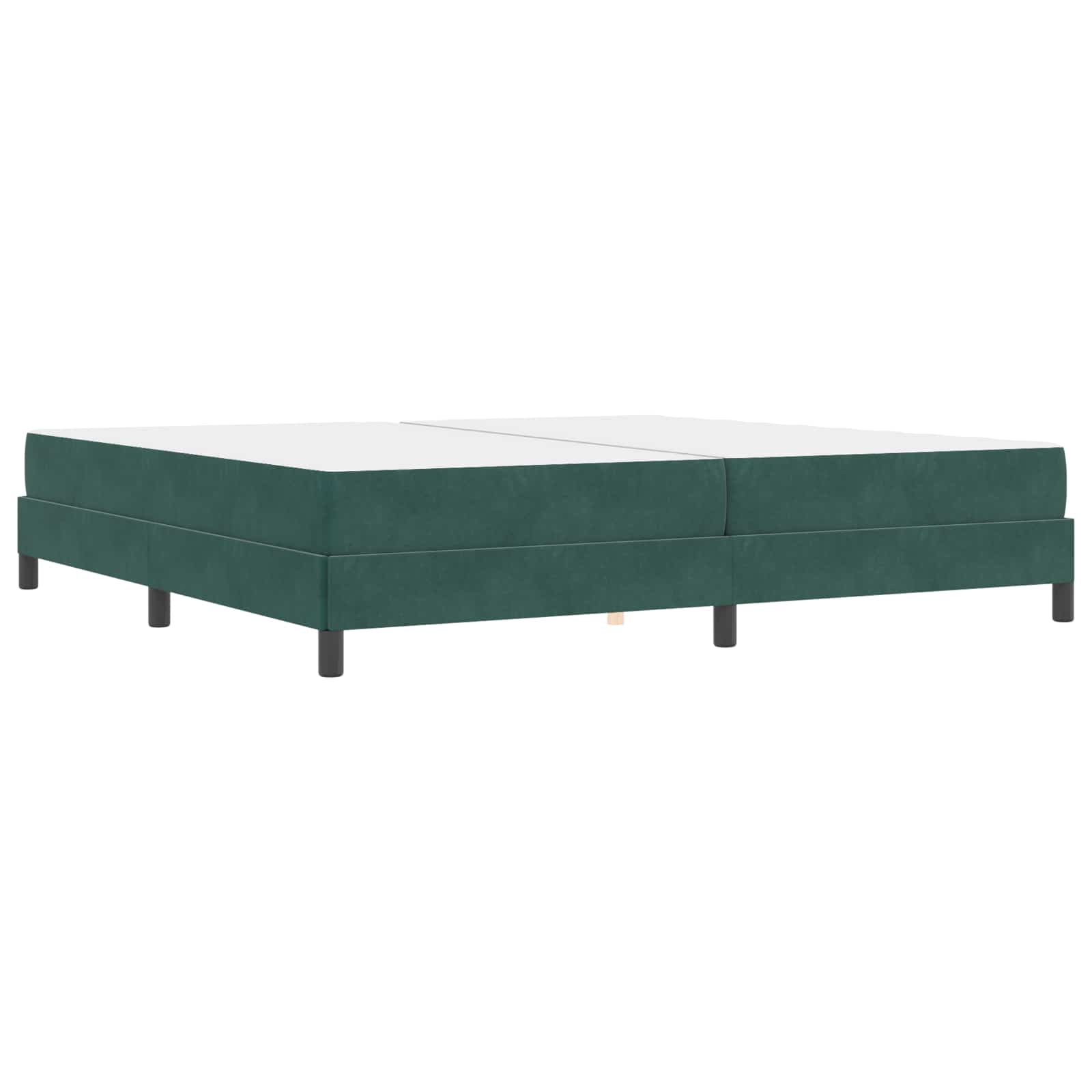 Boxspringbett mit Matratze Dunkelgrün 200 x 200 cm Stoff