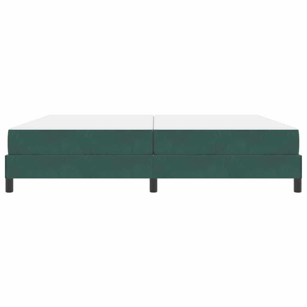 Boxspringbett mit Matratze Dunkelgrün 200 x 200 cm Stoff