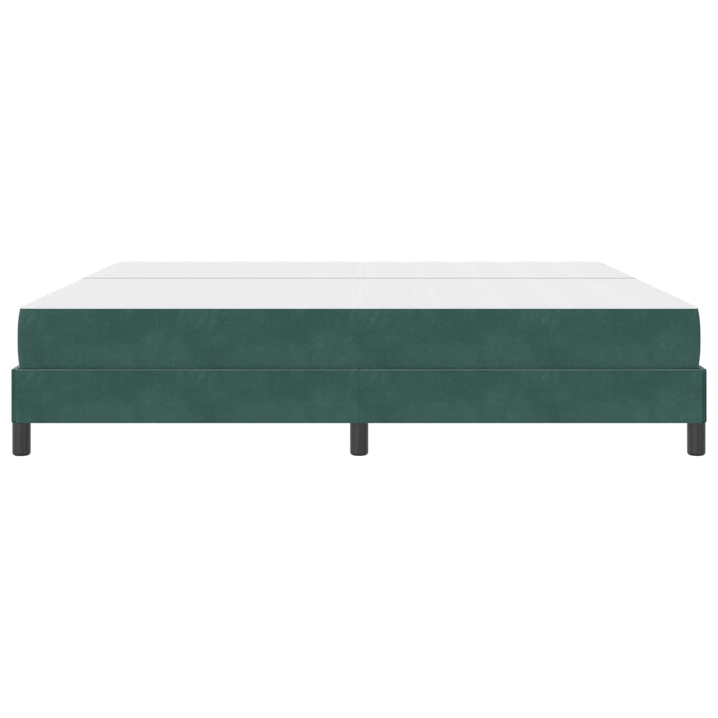 Boxspringbett mit Matratze Dunkelgrün 200 x 200 cm Stoff