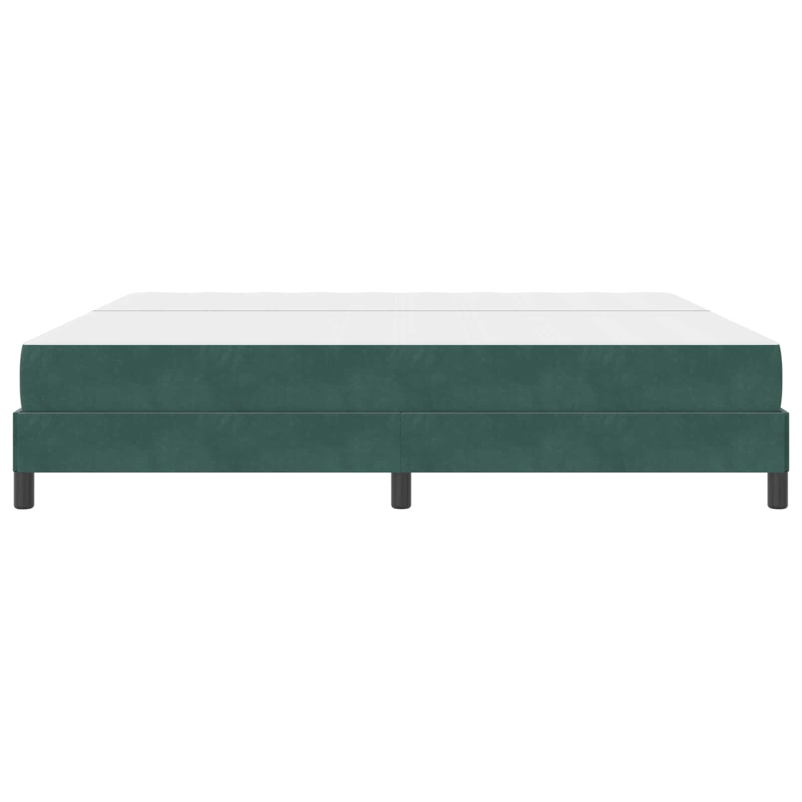 Boxspringbett mit Matratze Dunkelgrün 200 x 200 cm Stoff
